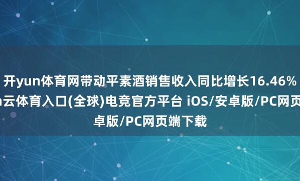 开yun体育网带动平素酒销售收入同比增长16.46%-开yun云体育入口(全球)电竞官方平台 iOS/安卓版/PC网页端下载